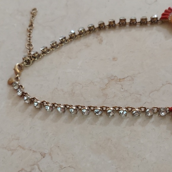 J. Crew Pink and Blush Art Deco Necklace with Rhinestones 20 Inches in Length - Picture 9 of 16